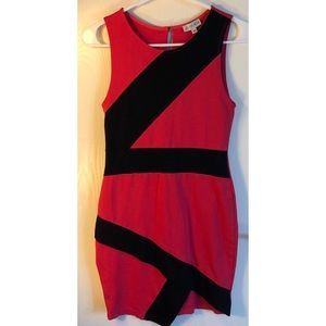 Guess Medium Hot Pink & Black Dress